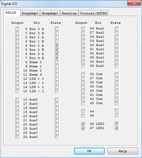 Digital IO Screen - KFLOP