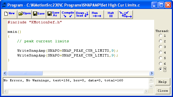 Set High Current Limits