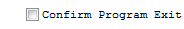 Confirm Program Exit