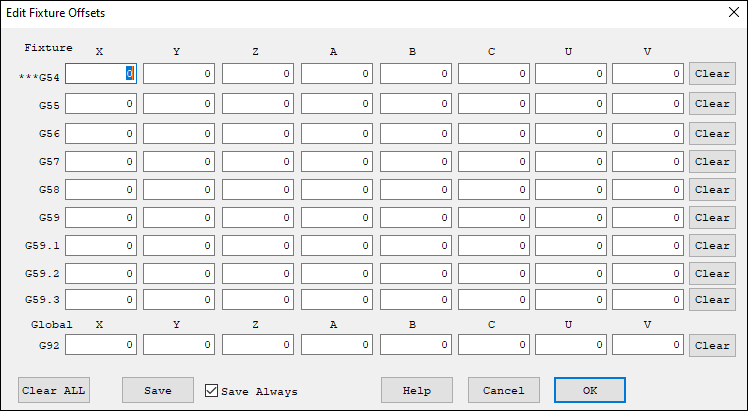 Edit Fixture Offsets
