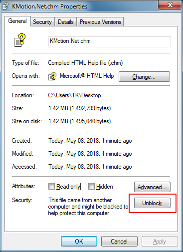 KMotion dotNet Properties