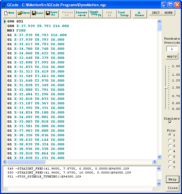 GCode Screen Screen